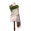 Cachecol feminino de flor de inverno Pashmina de moda com jacquard